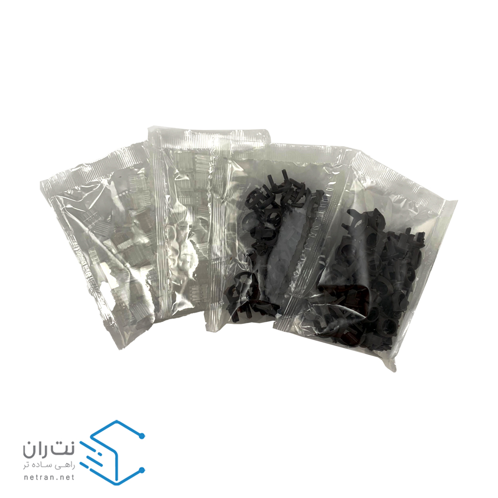 سوکت شبکه نقره‌ای Cat6/7 SFTP باگ - BUG بسته 100 عددی